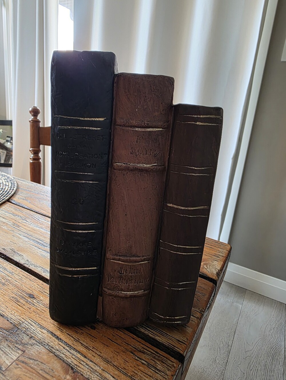 Decorative Faux Book Set - Brown and Black Home Office Accents
